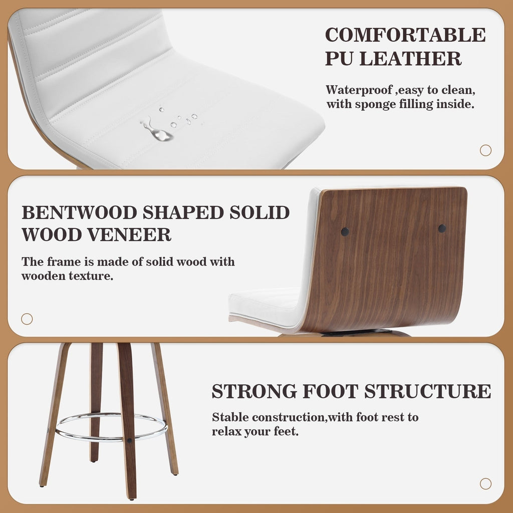 26/29 Faux Leather Swivel Bar/Counter Stools, Set of 2/3