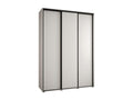 Doucezen 1 Sliding Door Wardrobe 235.2/180/60 3 Doors White/White/Black