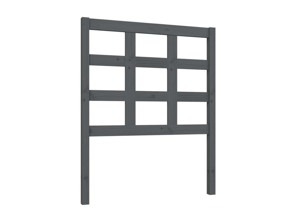 Grey Headboard 80.5x4x100 cm Solid Pine Wood