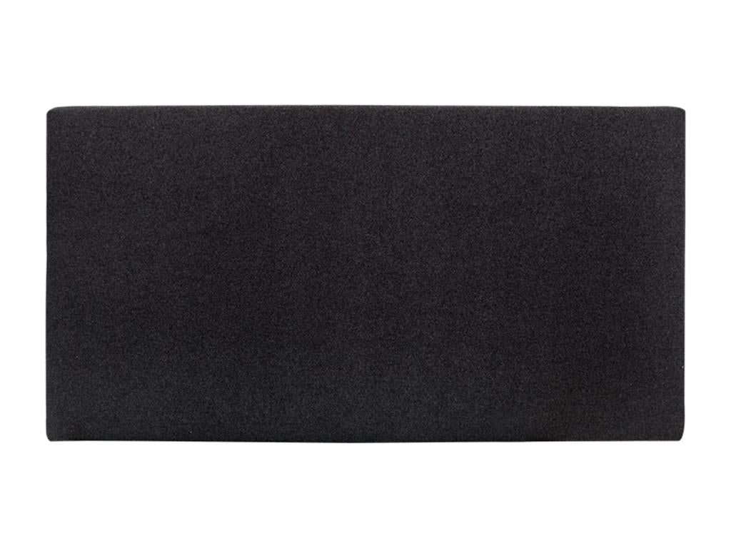 Smooth black polyester headboard 180x80cm - Doucezen