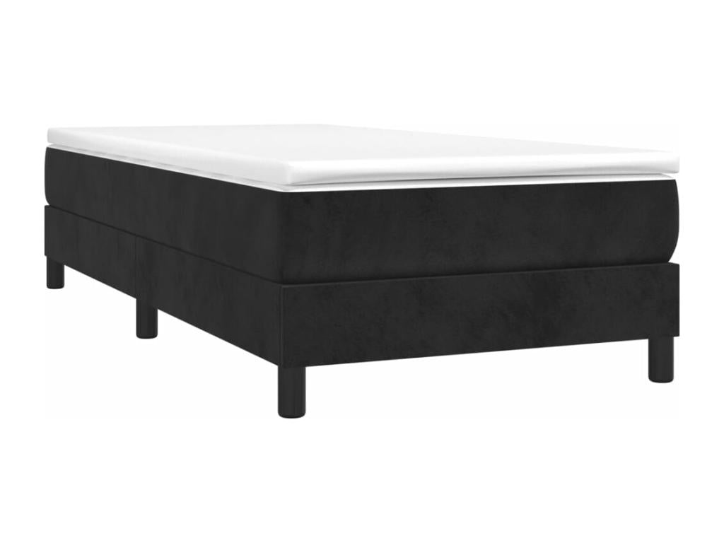 Doucezen bed base with black velvet mattress 100x200 cm