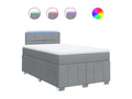Doucezen bed base with light grey mattress 120x200cm fabric