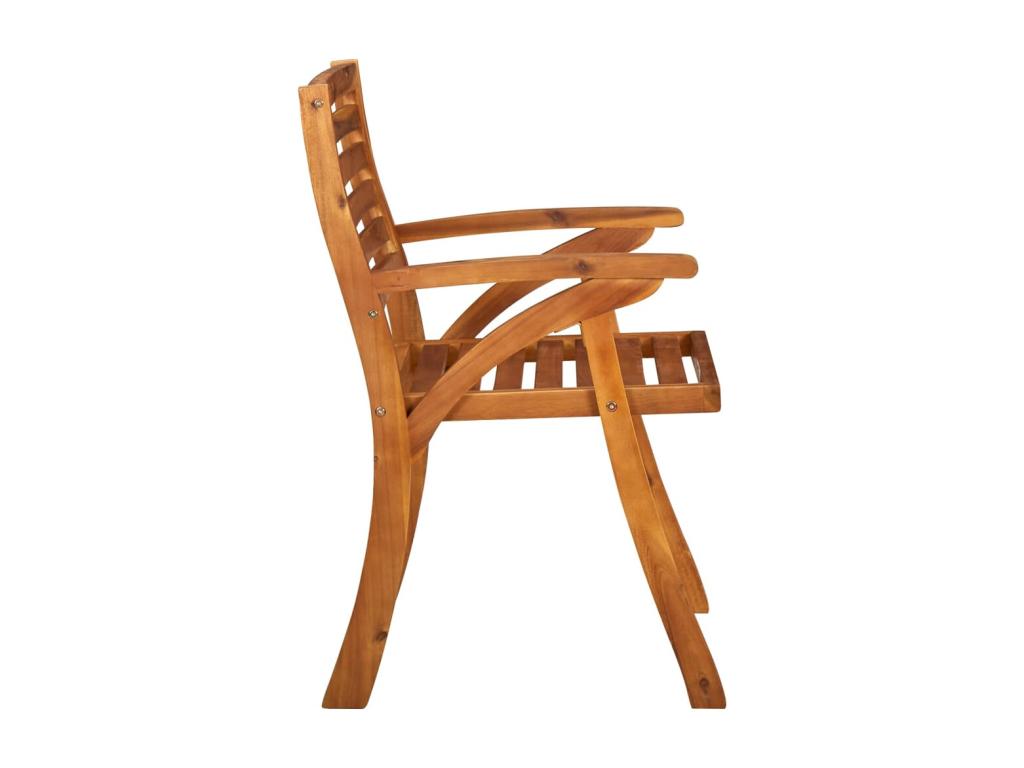 Garden chairs with cushions, 4 pieces, solid teak wood