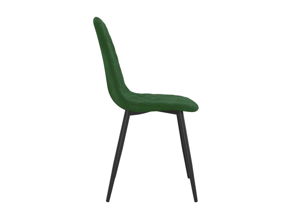 Dining Chairs 4 pcs Dark Green Velvet 10