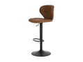 Meublita industrial bar stool, adjustable height and 360° swivel - Hazelnut brown