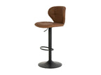 Meublita industrial bar stool, adjustable height and 360° swivel - Hazelnut brown