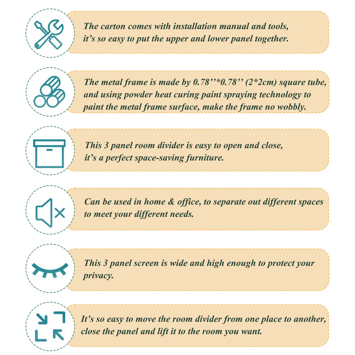 3 Panel Room Dividers and Folding Privacy Screen Natural Wooden Room Partitions 6ft Wall Divider for Room Separation