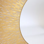 3-Piece Gold Metal Round Wall Mirror Set - 22.25 Diameter x 2.36 D