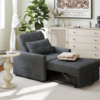 3-in-1 Adjustable Sleeper Sofa Bed, Pull Out Chair Sofa, Convertible Folding Bed for Living Room