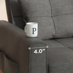 3-in-1 Adjustable Sleeper Sofa Bed, Pull Out Chair Sofa, Convertible Folding Bed for Living Room