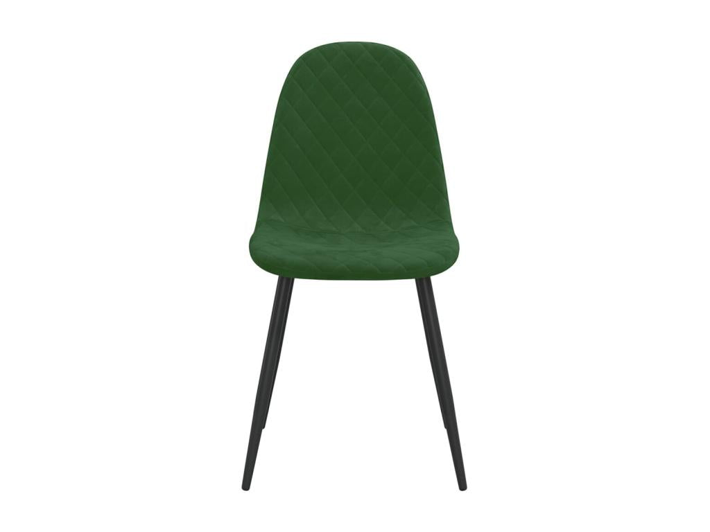 Dining Chairs 4 pcs Dark Green Velvet 10