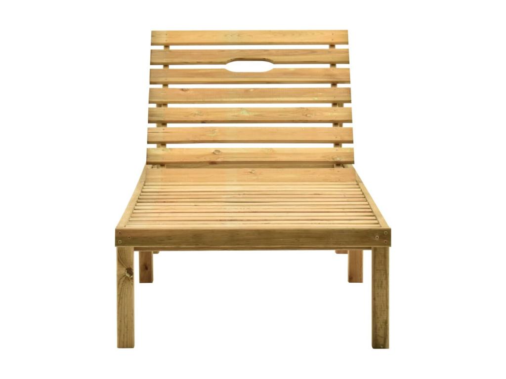 Garden chaise lounge, impregnated pine wood