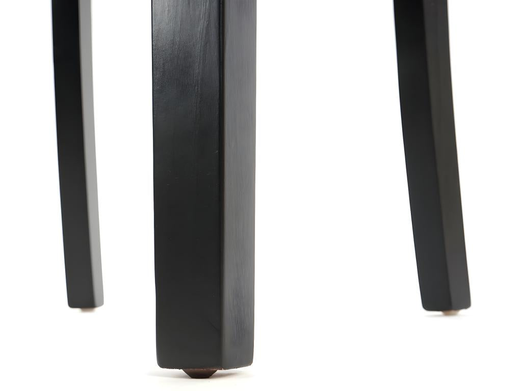 6x Doucezen II dining chair armchair with rivets, cream faux leather, dark legs