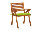 Garden chairs with cushions, 4 pieces, solid teak wood