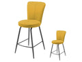 Doucezen Bar Stools, Fabric/Metal, Yellow - Doucezen