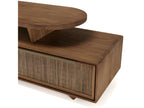 Doucezen - Modular TV unit 140x40cm with 2 drawers in recycled teak wood