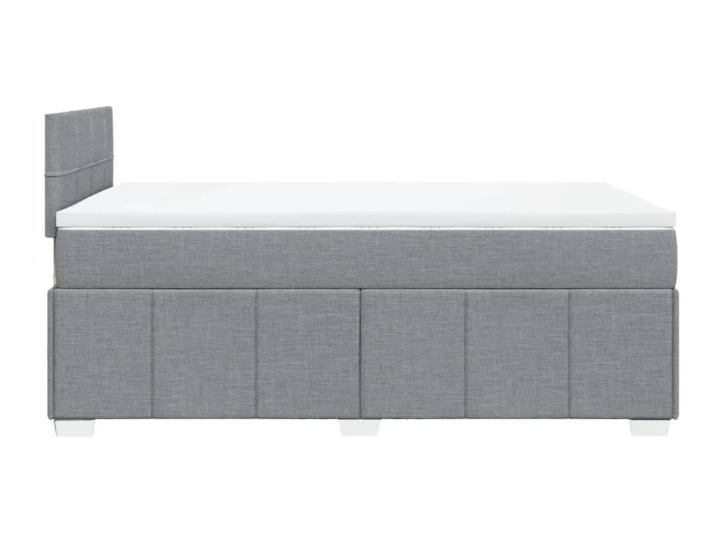 Doucezen bed base with light grey mattress 120x200cm fabric
