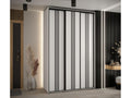 Doucezen 6 Sliding Door Wardrobe 235.2/160/60 3 Doors White/White/Black