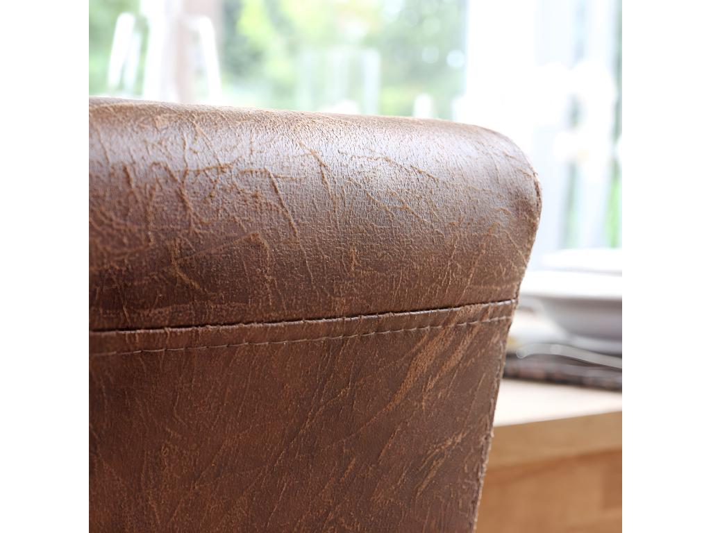 Set of 2 Doucezen living room chairs - suede-look fabric with chain-effect legs