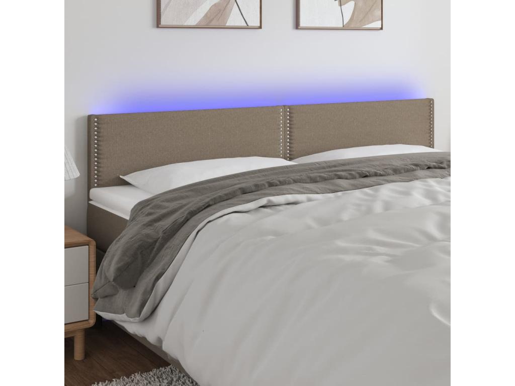 Doucezen LED Headboard 200x5x78/88 cm Fabric
