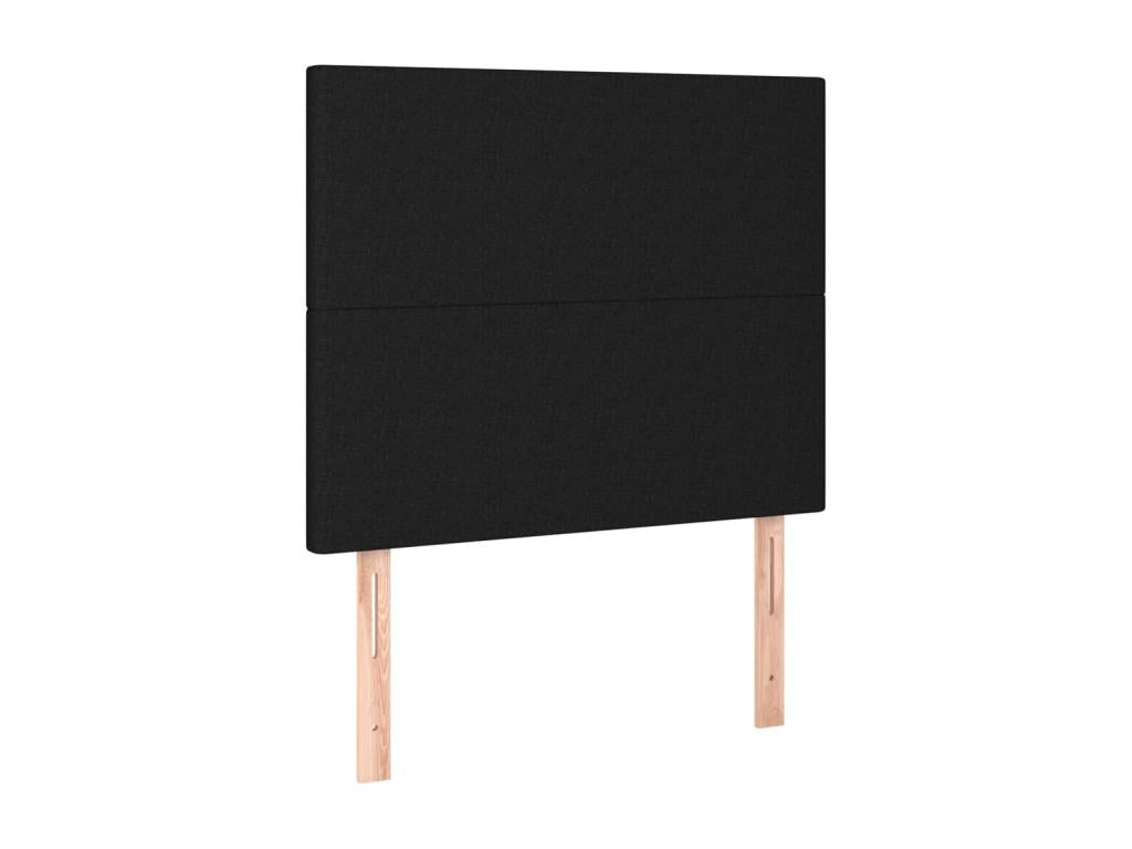 2-piece headboard set, black, 90x5x78/88 cm, fabric