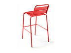 Red metal high chair - Vertchez