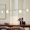 4-Light Modern Gold Simple Linear Sputnik Pendant Island Light/ Dining Room Light - 51.18 in. W x 11.02 in. D x 5.91 in. H
