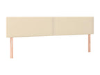 2-piece Cream Headboard Set, 90x5x78/88 cm, Fabric