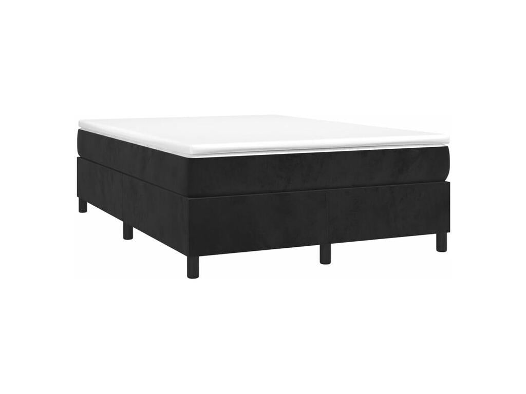 Doucezen bed base with black velvet mattress 140x190