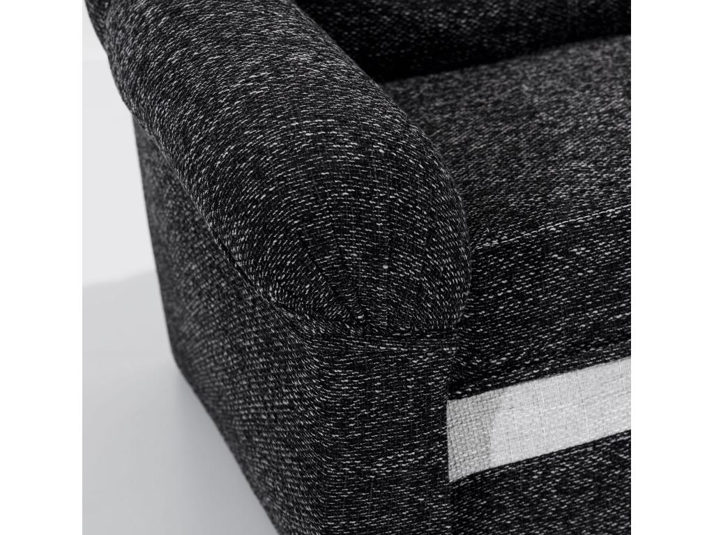 Meublita 250cm Right-Hand Corner Sofa Bed in Navy Blue and Light Grey Velvet