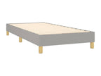 Upholstered bed base with mattress, light grey, 80x200 cm, fabric