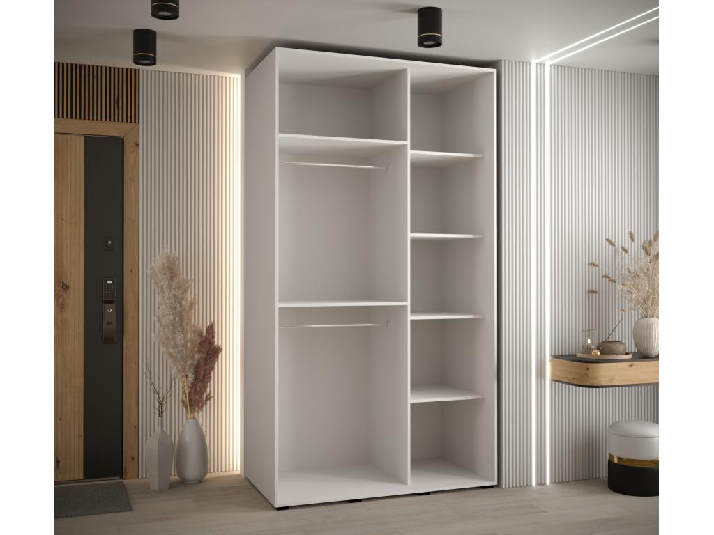 Doucezen 7 Sliding Door Wardrobe 235.2/140/60 2 Doors White/Doucezen/Black