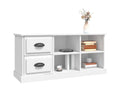 White TV stand 102x35.5x47.5 cm engineered wood