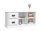 White TV stand 102x35.5x47.5 cm engineered wood