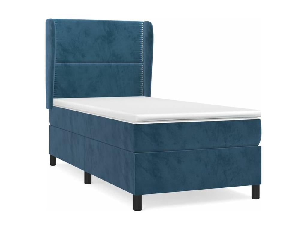 Doucezen bed base with dark blue mattress 90x190