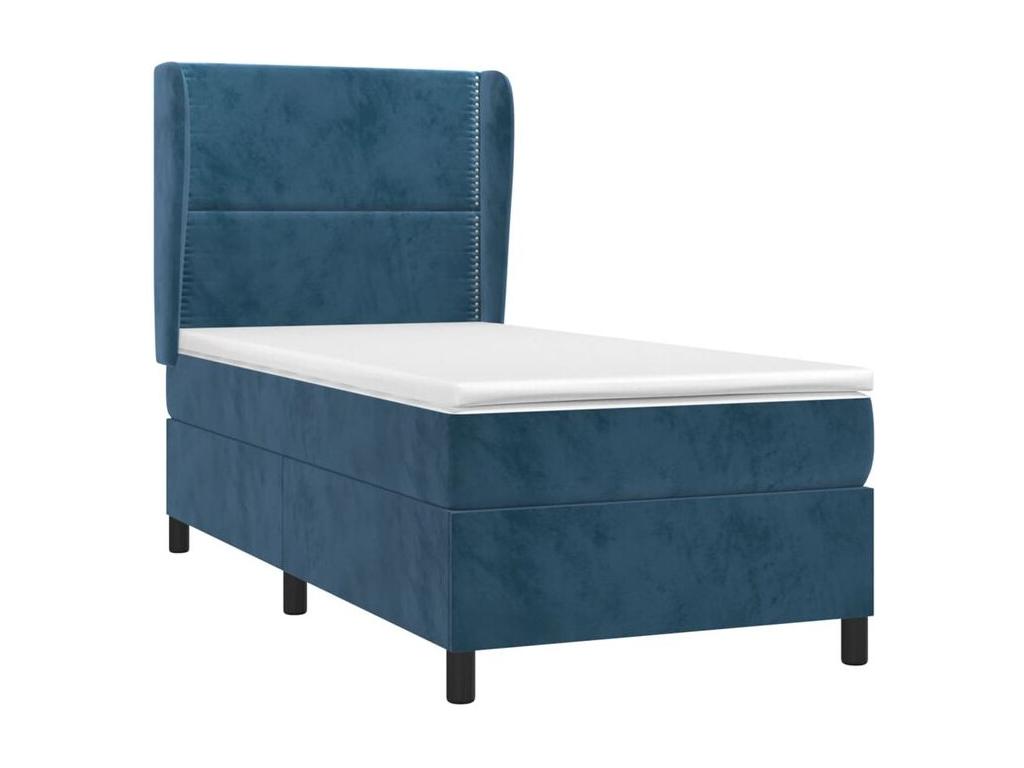Doucezen bed base with dark blue mattress 90x190