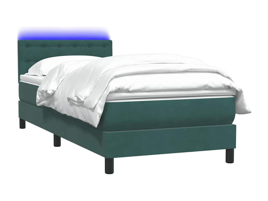 Doucezen bed base and dark green 90x210 cm velvet mattress