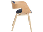 Chairs with armrests - Fabric - Natural/Blue - Meublita Stoff