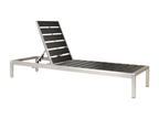 Doucezen Black/Silver Metal Chaise Longue