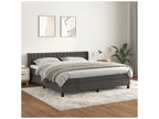 Doucezen bed base and mattress, dark grey, 180x200 cm, velvet