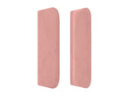 Headboard with wings, Pink, 163x16x78/88 cm, Velvet