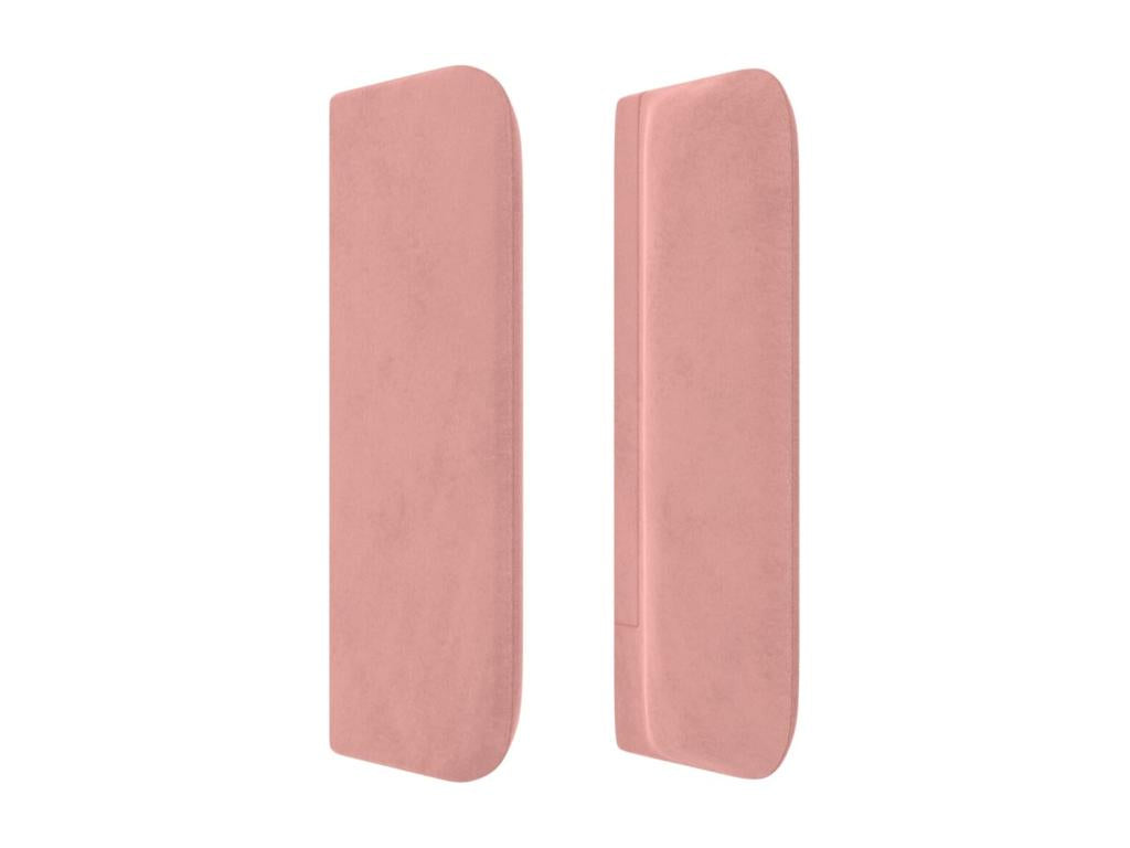 Headboard with wings, Pink, 163x16x78/88 cm, Velvet