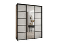 Doucezen 5 Sliding Door Wardrobe 235.2/200/60 3 Doors Black/White/Black