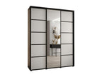 Doucezen 5 Sliding Door Wardrobe 235.2/200/60 3 Doors Black/White/Black