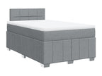 Doucezen bed base with light grey mattress 120x200cm fabric