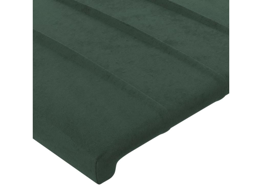 Headboard with wings, Dark Green, 83x16x78/88 cm, Velvet