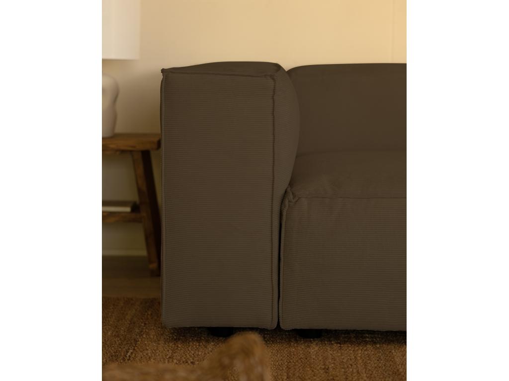 Doucezen 4-seater sofa in brown corduroy