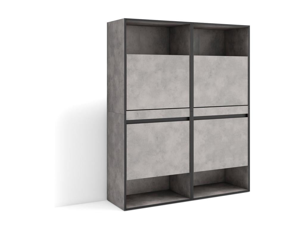 Shoe Cabinet 120x35x145 cm Bedroom Room Shoe Cabinet Cement