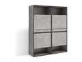 Shoe Cabinet 120x35x145 cm Bedroom Room Shoe Cabinet Cement