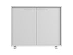 White 90cm Wide Sideboard with 2 Doors and 4 Shelves on Doucezen